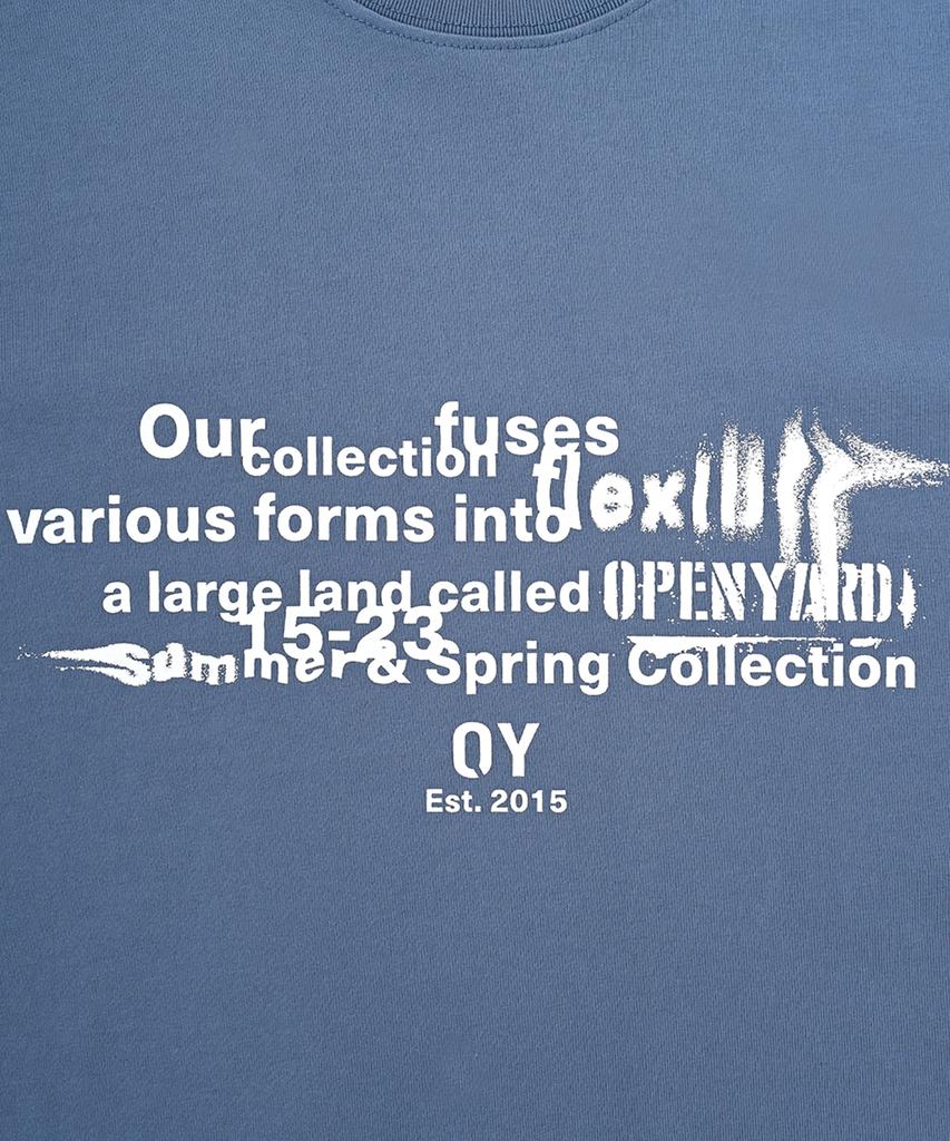 Opeunyadeu(Owai) Vanish Typo Logo T-Vintage Blue