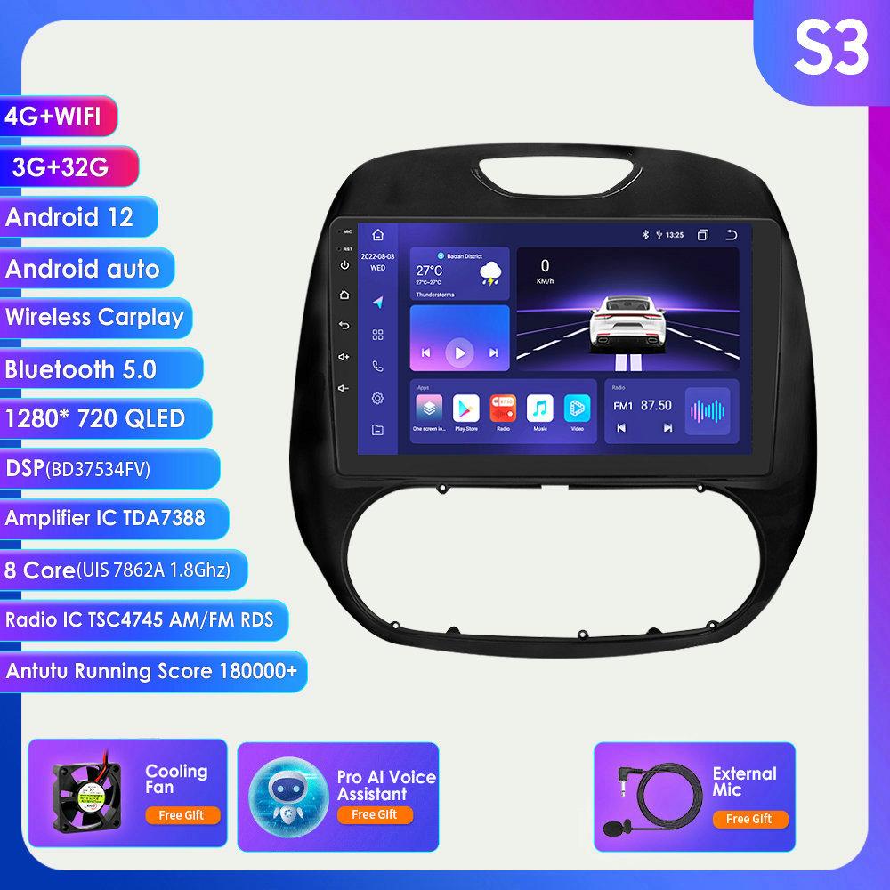 

8G + 128G Carplay 4G-LTE 2din Android Авторадио для Renault Kaptur Captur 2016-2019 Автомобильный мультимедиа Стерео GPS Navi Аудио Видео BT SWC Интеллектуальный экран S3 8Core 3G 32G AI