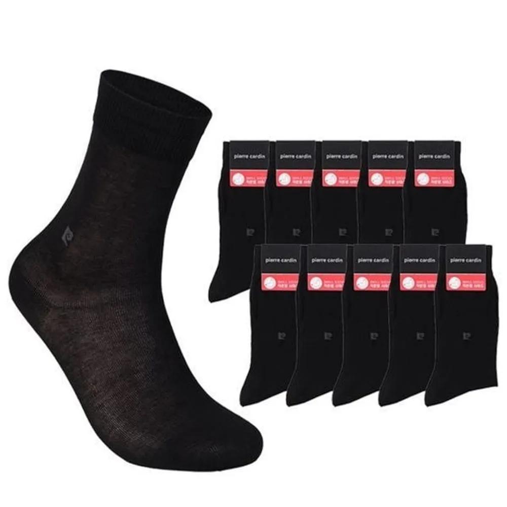 (Pierre Cardin) Men s Silket Medium Black 10-Pair Small Socks PC Silket Lion Black 10 pairs/24m