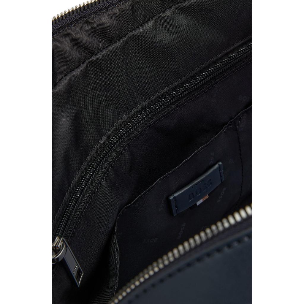 Hugo Boss Textured Decor Synthetic Leather Tote Briefcase Unisex bags Dark-Blue 50540308