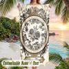 Floral Elegance 8 Theme Quick Dry Beach Towel Custom Name Text Print Large Sand Resistant Towel Beach Vacation