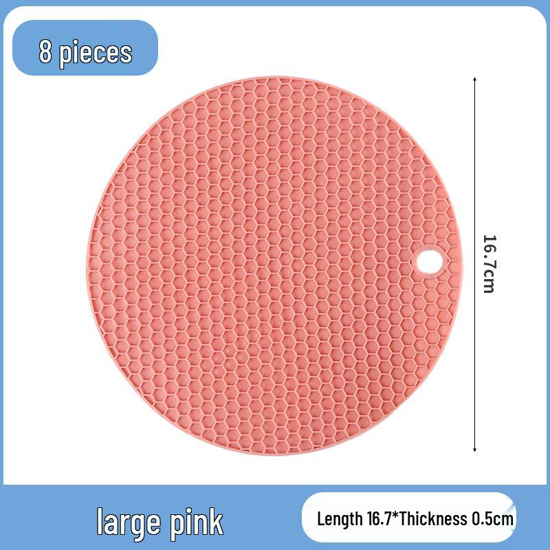 Round Silicone Honeycomb Heat-Resistant Placemat & Coaster