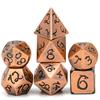 Cusdie Metal D&D Dice with Dragon Font 7Pcs DND Polyhedral Dice Set for Role Playing Game Tabletop Pathfinder Board Games