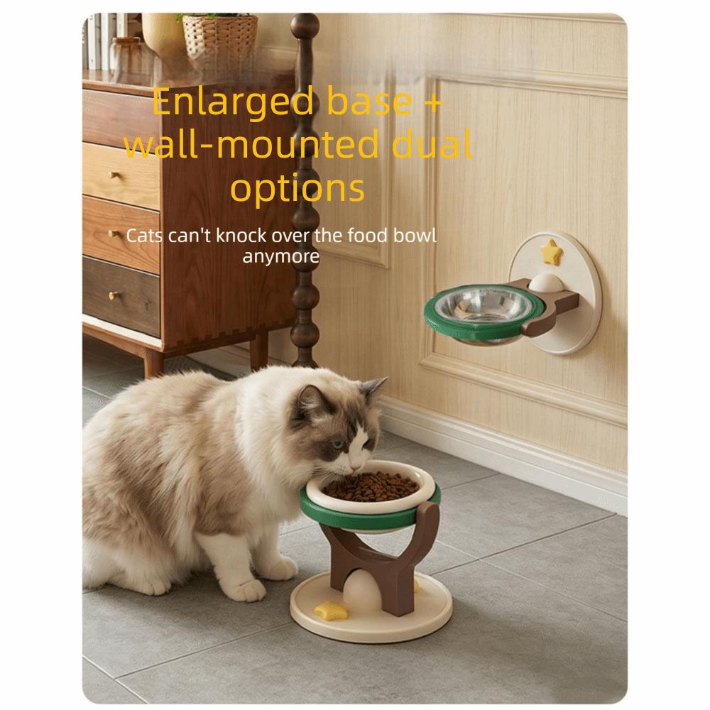 Non-Slip Cat Bowl Adjustable Angle Pet Feeder Durable Pet Bowl  Indoor