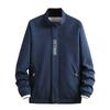 Men's Lightweight Casual Work Jacket with Zip Front and Multiple Pockets