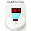 Carbon Monoxide Alarm with Red Display Screen, Test Silence Button and Battery Supply for Indoor Home Awareness