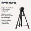 1.7m Cross DSLR Camera & Phone Tripod with Bluetooth for Live Broadcast & Photography.