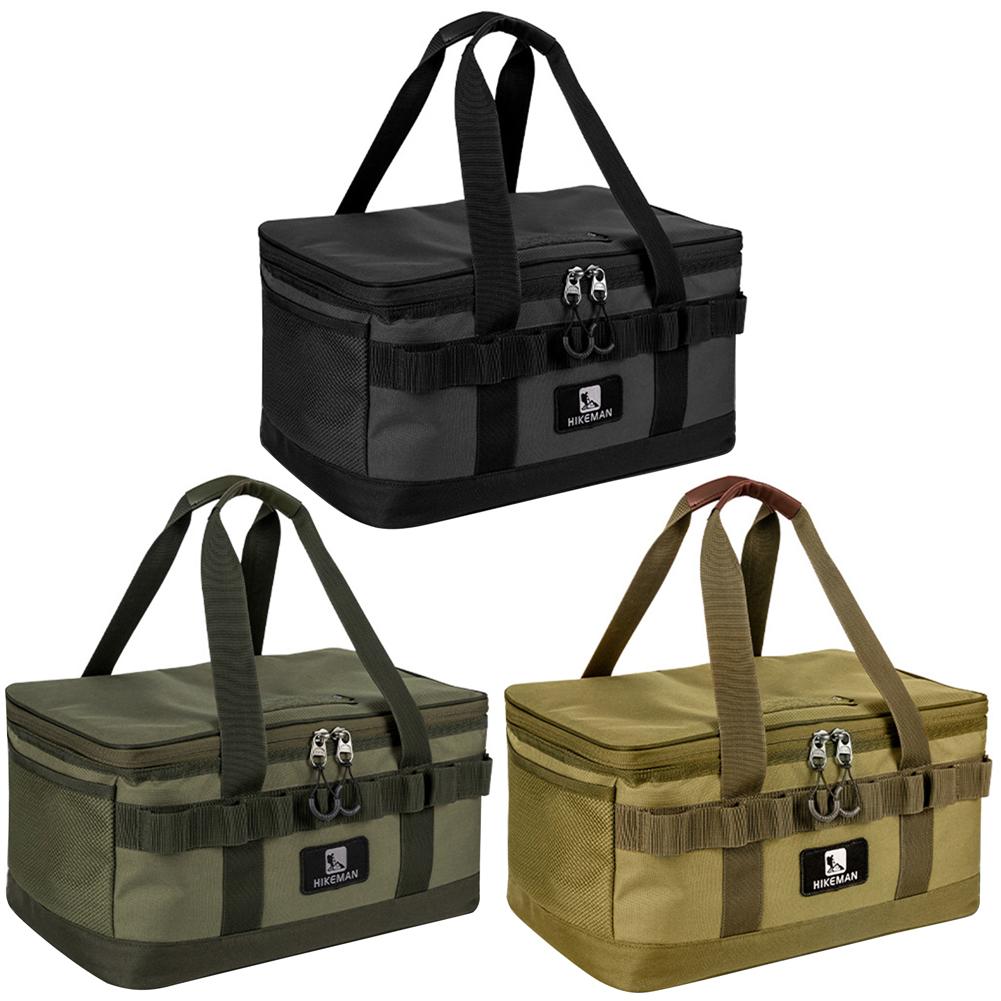 20L Camping Kitchen Organizer with Dual Zipper Cookware Utensils Kit Bag Camping Cooking Utensil Organizer for Camping Picnic