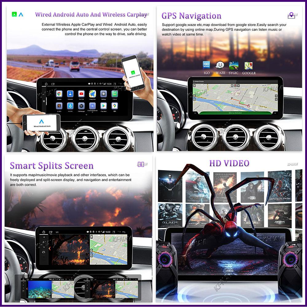 Android OS 12.3'' For Mercedes W204 W205 X253 W446 2007 - 2018 4G WIFI IPS Screen Car Stereo GPS Navigation Auto Radio