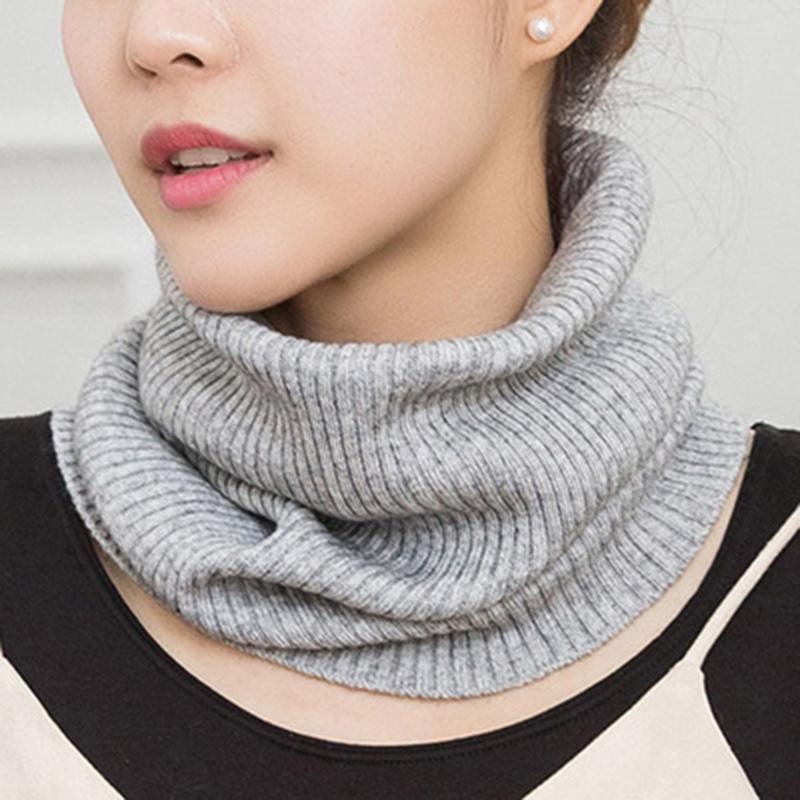 Winter Warm Cashmere Scarves Unisex Elastic Wool Knit Ring Neck Scarf Snood Female Thicken Windproof Cycling Driving Pullove O20