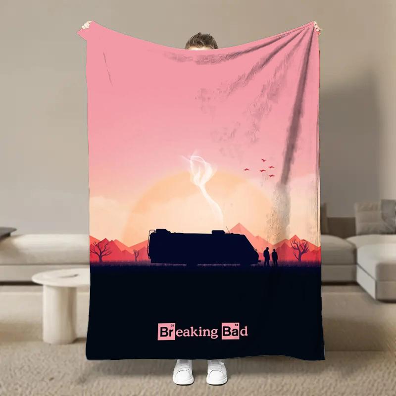 8 Size Breaking-Bad TV Show Series Flannel Blanket Home Sofa Lunch Break Blankets Children Student Blankets Nap Cover Kid Gift