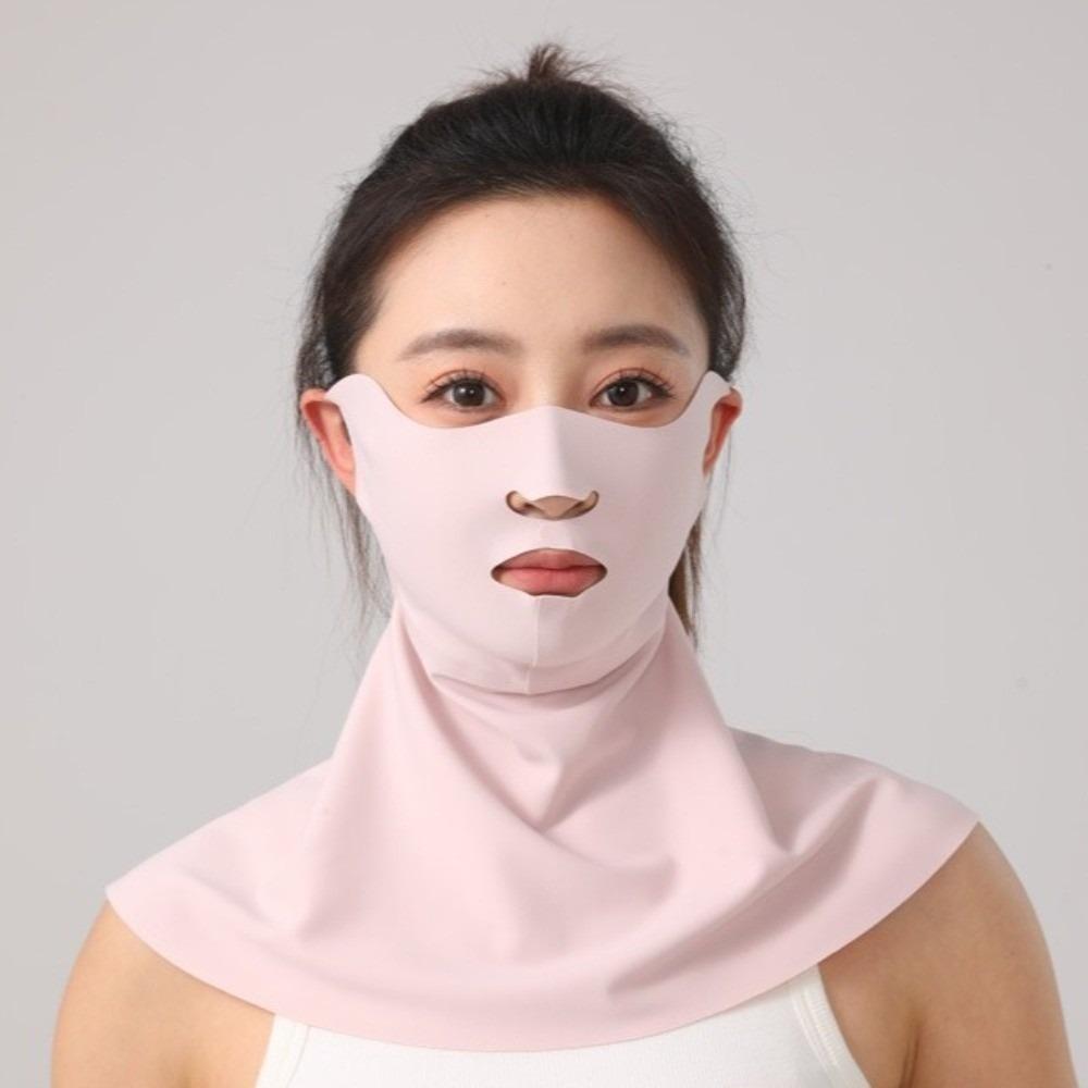 Ice Silk Sun Protection Face Mask Seamless AB Side One-piece Neck Brace UV Protection Adjustable Summer Sun Protection Face Mask