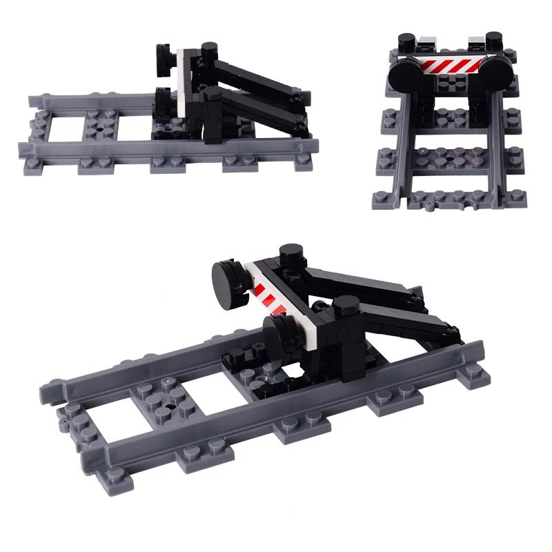 City Trains Flexible Tracks Forked Straight Curved Soft Rails Track Switch Building Block Bricks Kids Diy Technical Creative Toy
