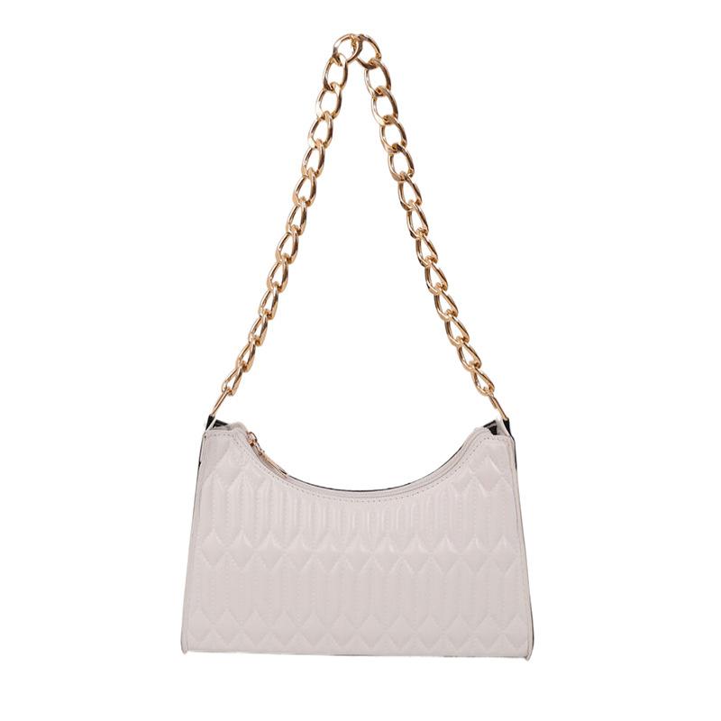 Bag Women'S Fashion Small Square Bag Niche Embroidery Thread Shoulder Bag Chain Versatile Underarm Small Square Bag Tide