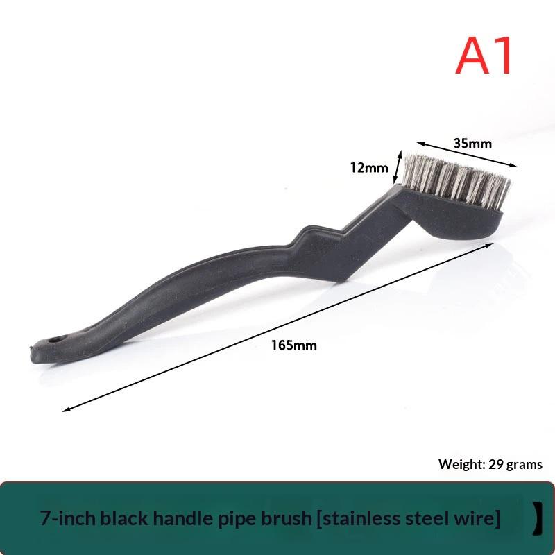 3Pcs Curved Handle Brush Kit Wire Brush Set For Cleaning Welding Slag And Rust Removal Industrial Scrubbing Brush