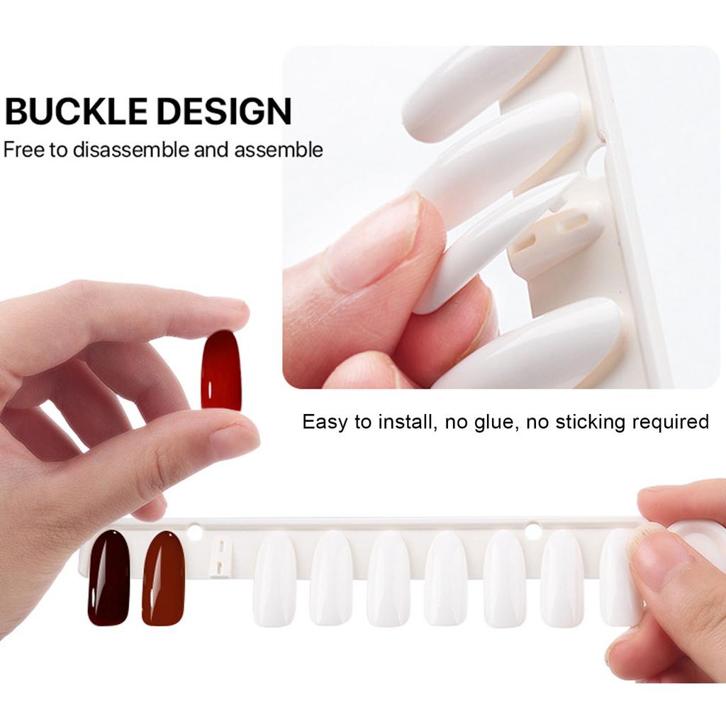 120 Colors Nail Color Display Book Disassemble Snap On Design Nail Display Book with 120Pcs Nail Tips White for Manicurist