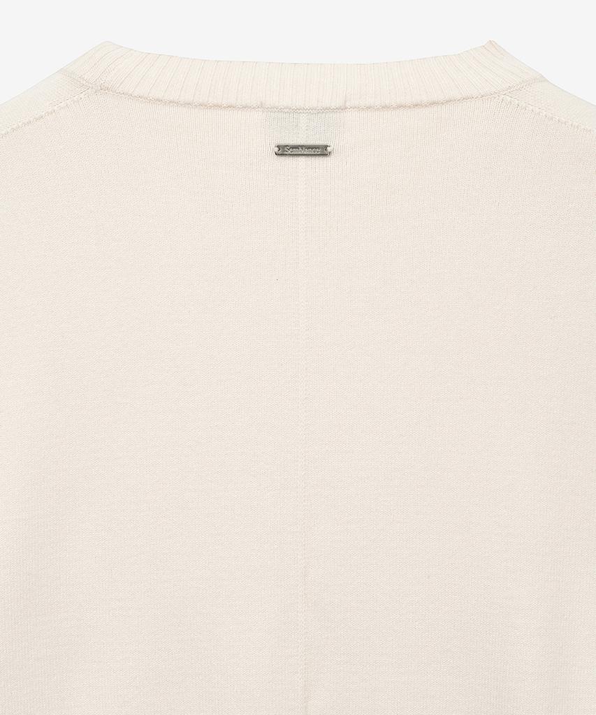 ZIOSONGZIO Semblance Whole Garment Crew Neck Knit Cream Zi2Kt804Cr