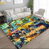 1PC Custom Name Dinosaur Adventure Race Theme Floor Mat Ideal for Living Room, Game Rooms, Office, Bedroom,Floor Mat Playful Design