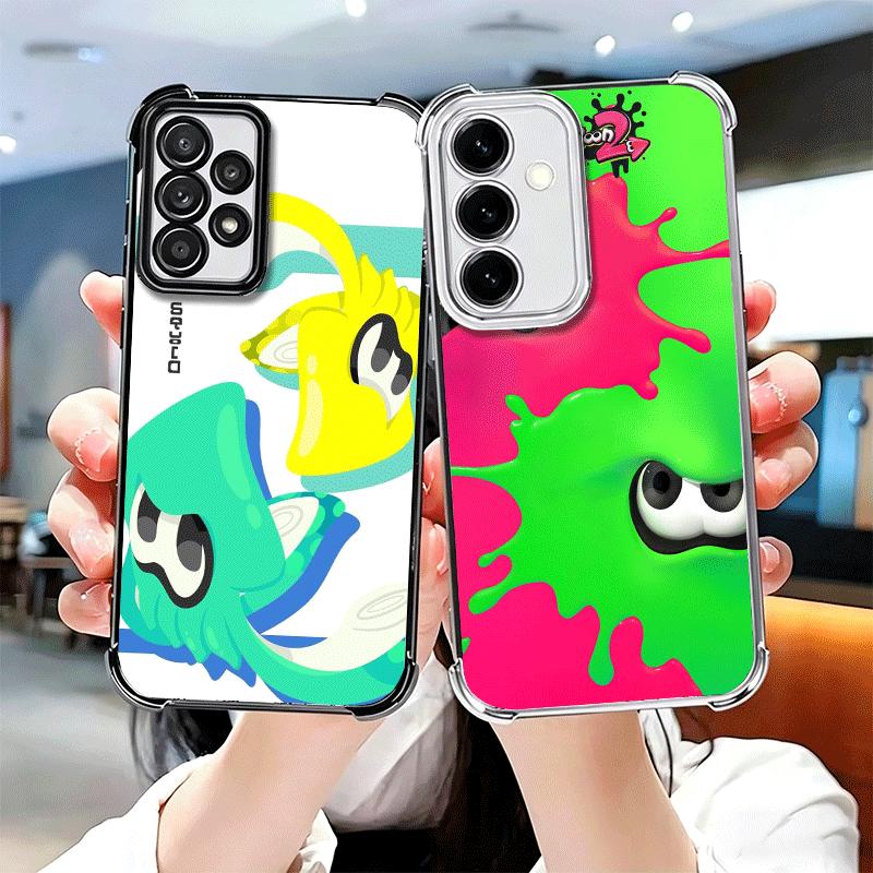 S-Splatoons Game Plating Phone Case For Samsung A17 A07 A37 A57 A16 A56 A15 A55 A14 A54 A13 A53 A26 A36 A25 A35 A24 A34 A23 A33