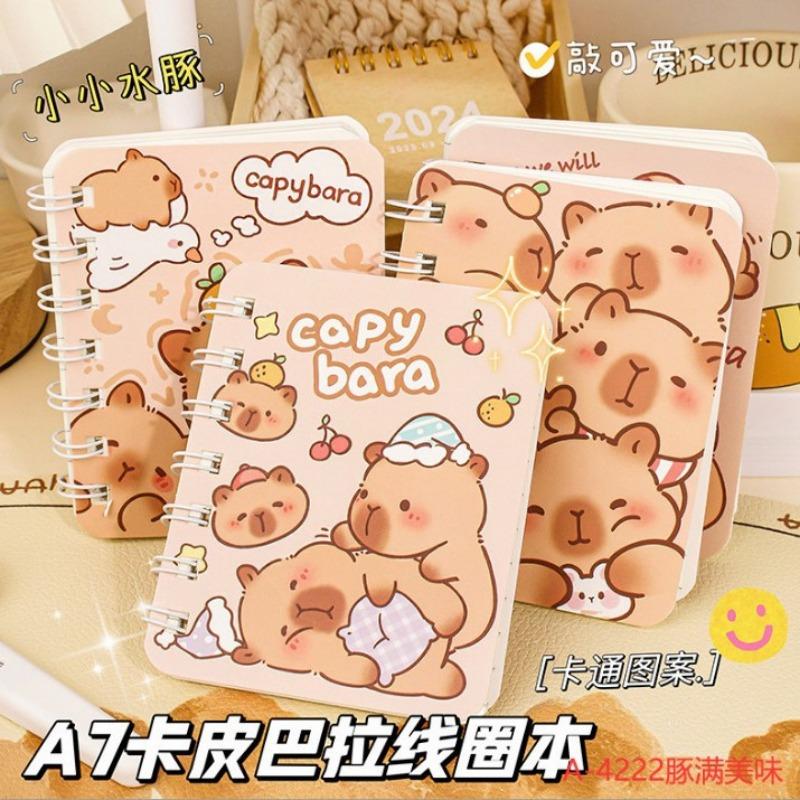 Cute Cartoon Coil Mini Portable Pocket Notebook For Girls Daily Use