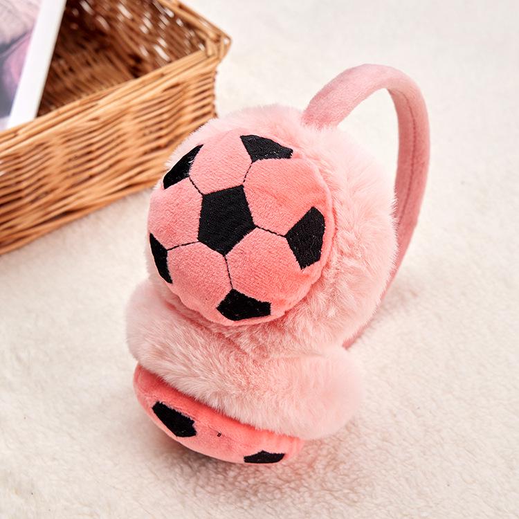 2021 Winter Cute Football-Design Children's Plush Earmuffs