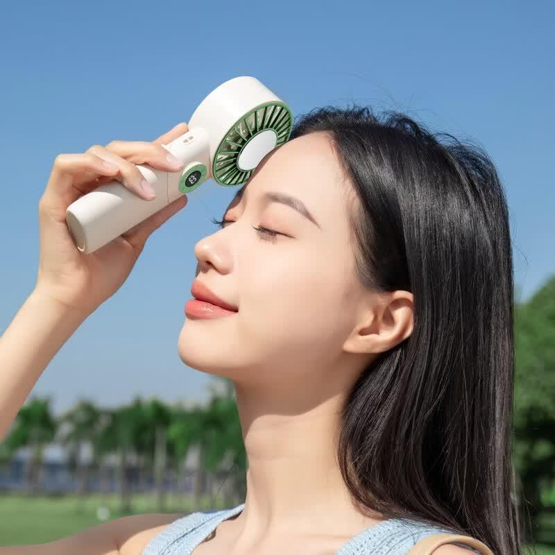 Qianyu 3-in-1 Portable Cooling Fan with Ice Compress & LED Display