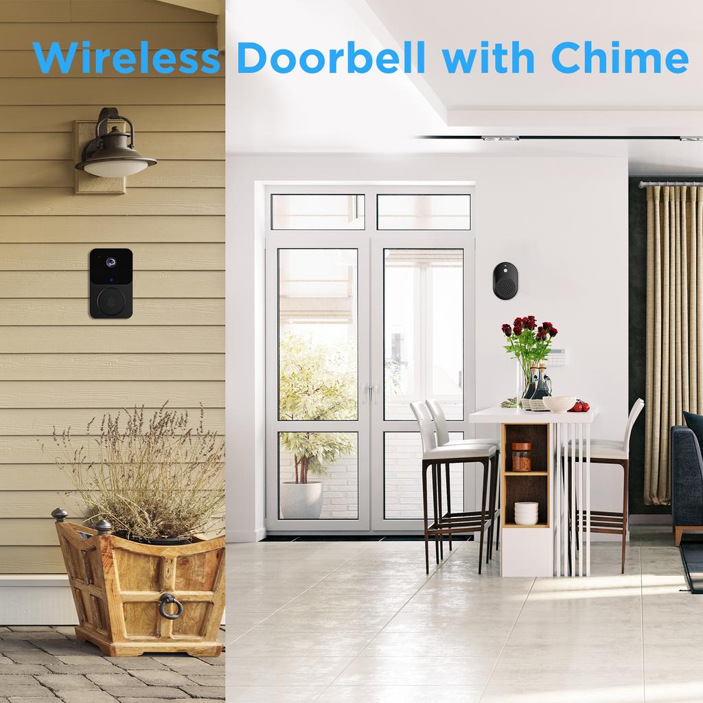 WiFi Video Doorbell HD Camera Security Wireless Smart Home Door Intercom Night Vision DoorBell