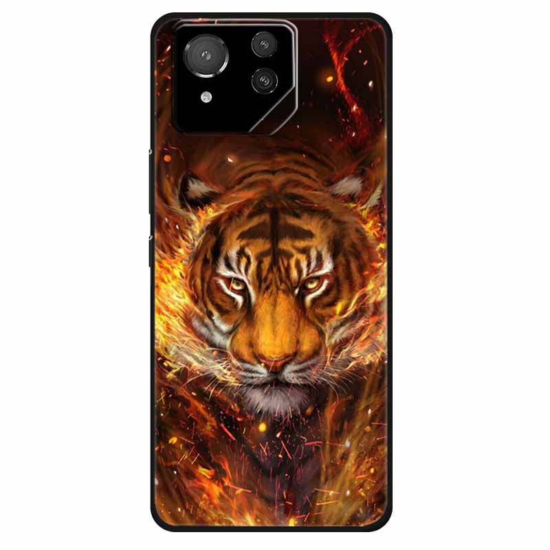 For Asus ROG Phone 8 Case Lovely Soft Silicone Lion Fundas For ASUS Rog Phone 8 Pro Cover Marble Cat Phone8 8pro Protector Bag