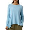 2026 Spring/Autumn New European and American Cross-Border Foreign Trade Amazon WISH Women's Crew Neck Solid Color Long Sleeve Pleated T-Shirt