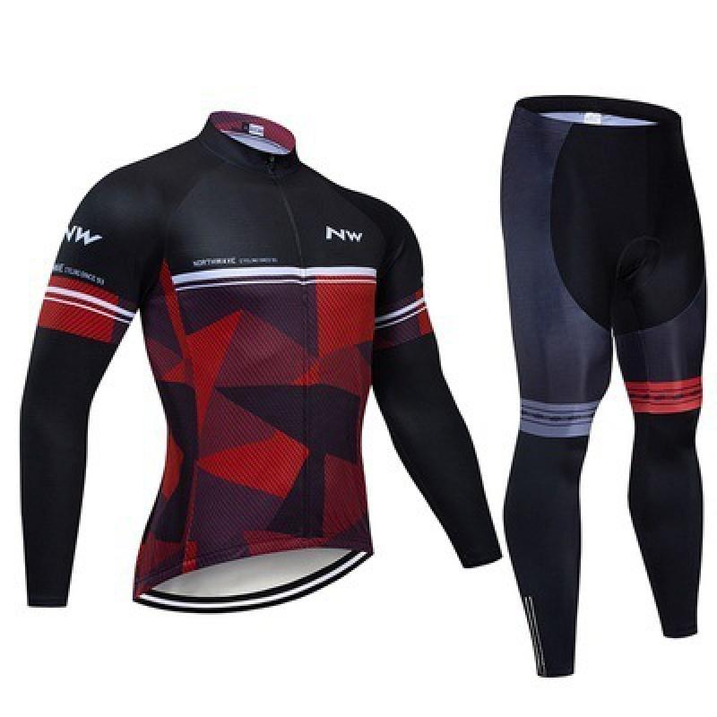 Long Sleeve Cycling Jersey Set With Matching Pants Road Mountain Bike Riding Winter Unisex