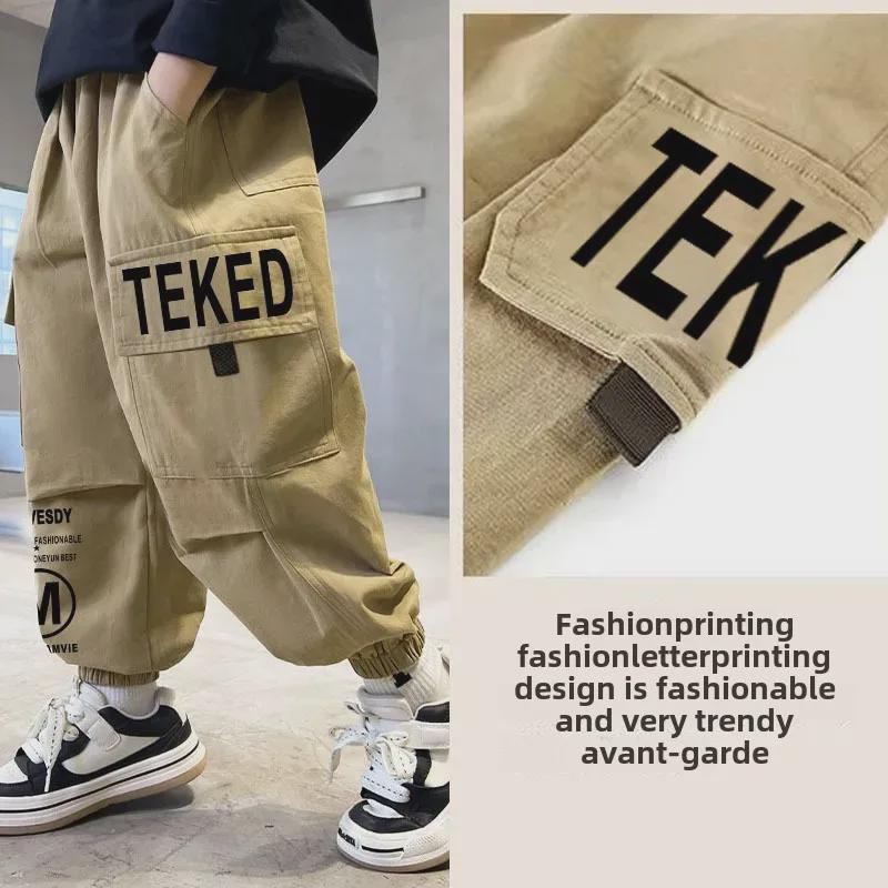 Boys' Velvet-Lined Thickened Overalls: Warm Casual Trousers for Autumn/Winter 2024