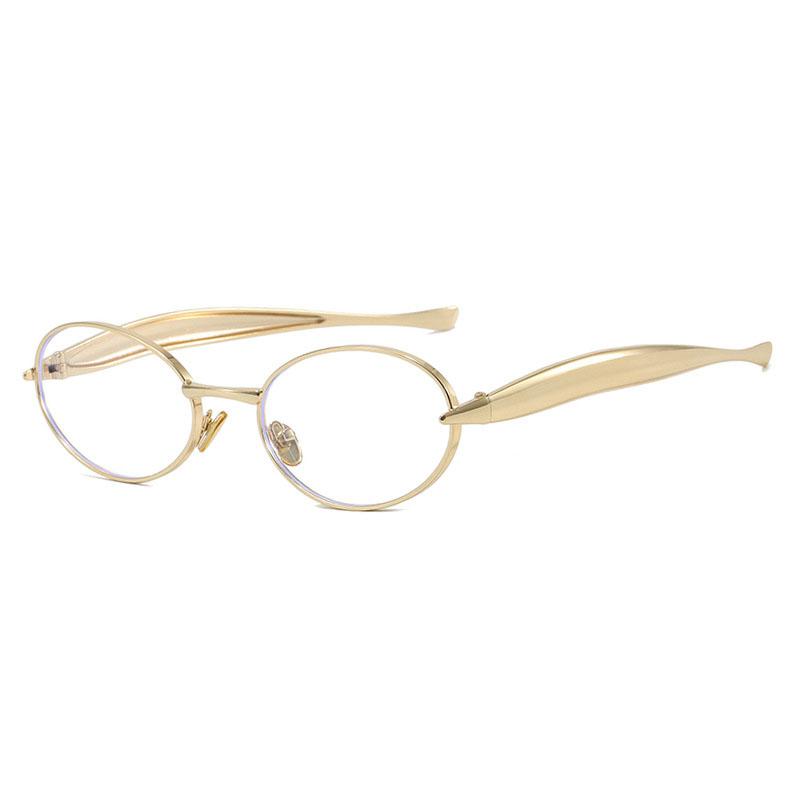 Oval Small Frame Sunglasses Women For Men  New Vintage Sun Glasses Luxury Brand Designer Punk Popular Metal Shades Uv400
