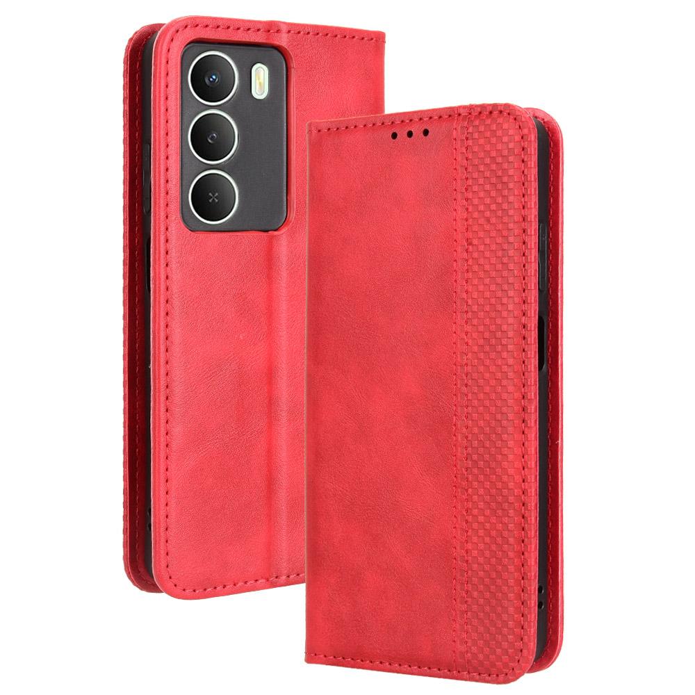 For Realme C73 5G/14x 5G/V70 5G/V70s 5G Leather Case Wallet Stand Retro Texture Phone Cover