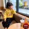 2025 Winter Yellow Star Hoodie & Pants Set for Kids