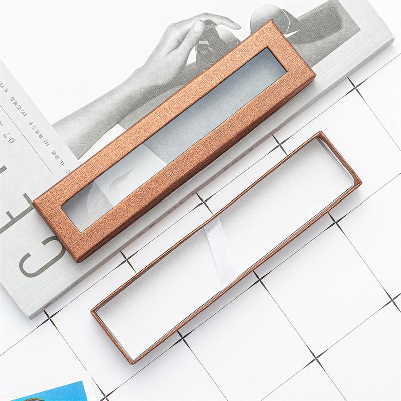 10pcs Pen Box Transparent Window Paper Packaging Gift Gel Pen Box Pencil Cases Pen Boxes Packaging Jewelry Gift Box Pencil Box