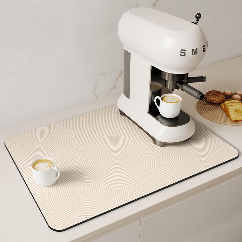 Quick Drying Dish Mat Kitchen Tableware Coffee Draining Pad Dinnerware Cup Bottle Placemat Super Absorbent Coffee Mats