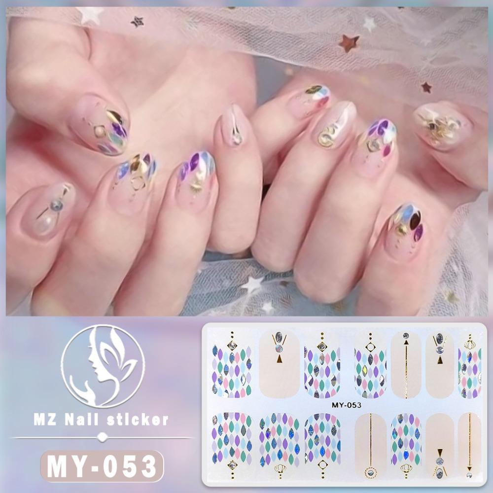 New Year's New Three-dimensional Waterproof No-bake Gel Nail Polish Film Full Sticker Ins Wind Nail Film Paper Nail Film