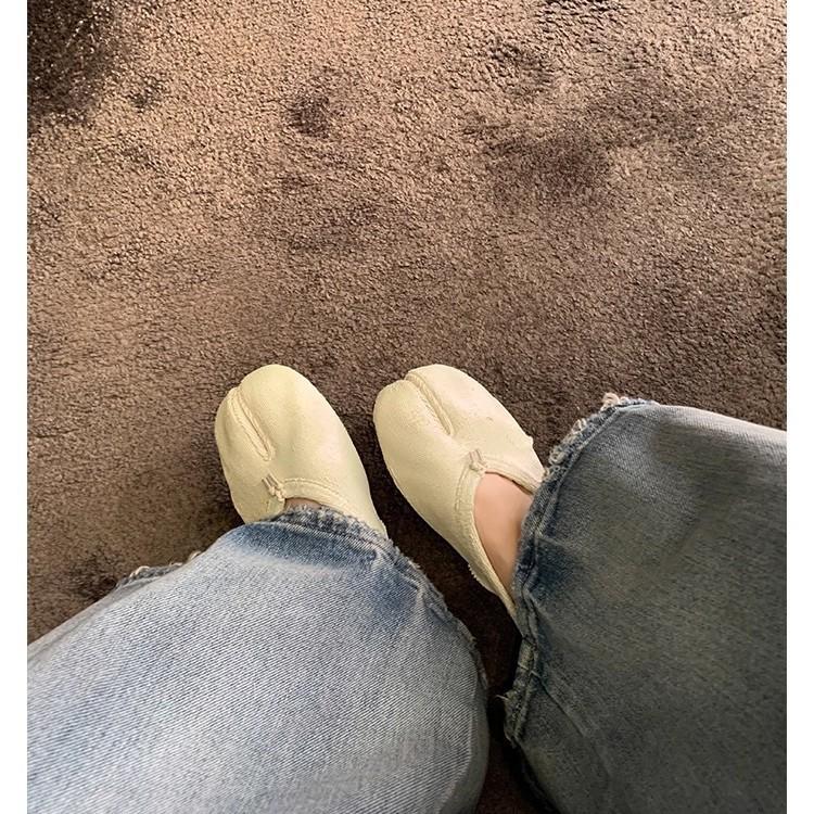 Grape mother has the same style, shallow mouth lazy one-pedal small low-heeled pig's trotter shoes, round head casual versatile commuting flat-soled