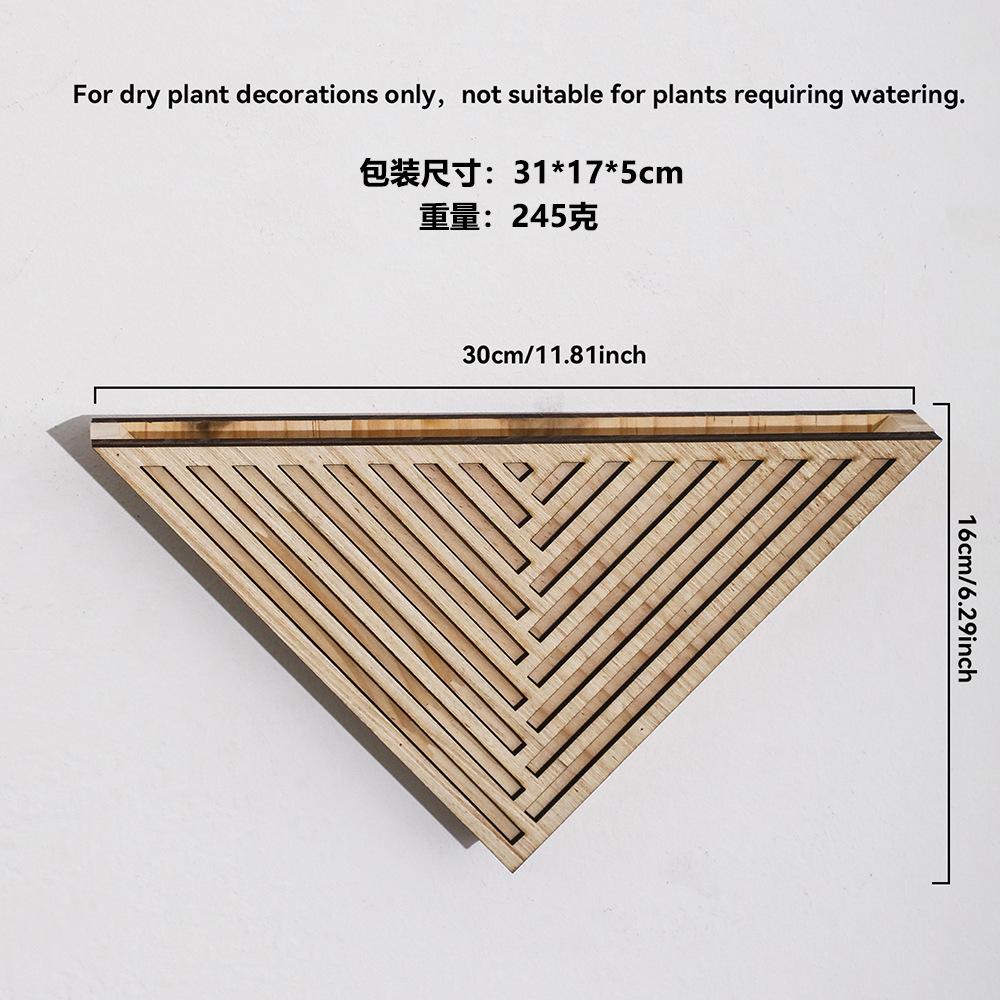 

Creativity Wooden Triangle Flower Pot Wall Flower Arrangement Shelf Flowerpot Craft Home Decoration Garden Supplies