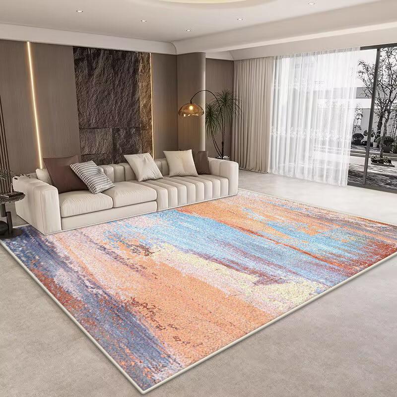 Abstrakter Teppich mit Druck Wohnzimmer Große Flächenteppiche Teppich Modernes Zuhause Wohnzimmer Dekoration Schlafzimmer Waschbarer Boden Lounge Teppich