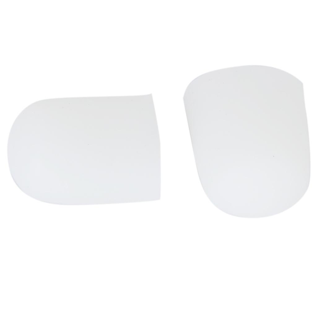 Pair Of Silicone Gel Reusable Washable Toe Caps Pain Reliever FIT FOR Adult Big White