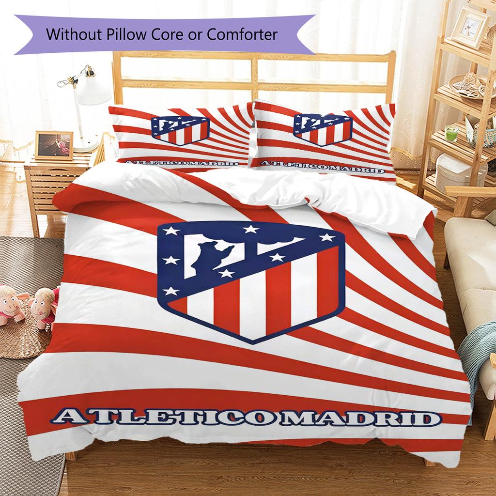 Ensemble couette et taies d'oreiller Atleti Décoration de maison Cadeau d'anniversaire (1 housse de couette + 2 taies d'oreiller, sans garniture.)