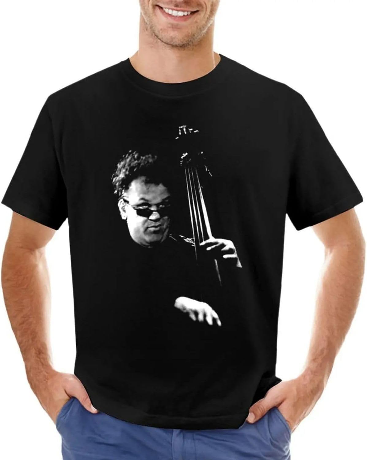 Dr Steve Brule Jazz Bassist T Shirt Tops Cute Tops Black t Shirt Mens Graphic t S чёрный