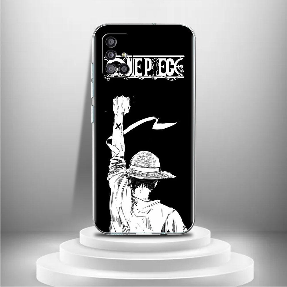 Clear Case For Samsung Galaxy A52 A12 A51 A32 A21s A71 A32 A22 50 A70 A31 A72 5G Phone Cover One- Piece Boy Anime