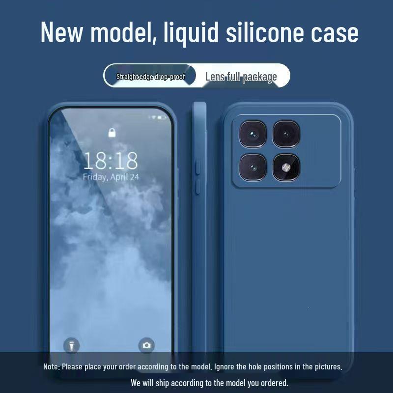 Redmi K70 Ultra Solid Color Liquid Silicone Case - Full Coverage Anti-Fall Protection