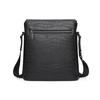 New JAGUAR Crocodile effect Top Layer Cowhide Leather Crossbody Bag, Shoulder Bag Regular Men's Black JA1T1210031101