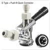ELECQUEEN Professional Commercial Sankey Keg Couplers,"D" System/"S" System Brewing Keg Tap Coupler Beer Dispenser Bottling Head