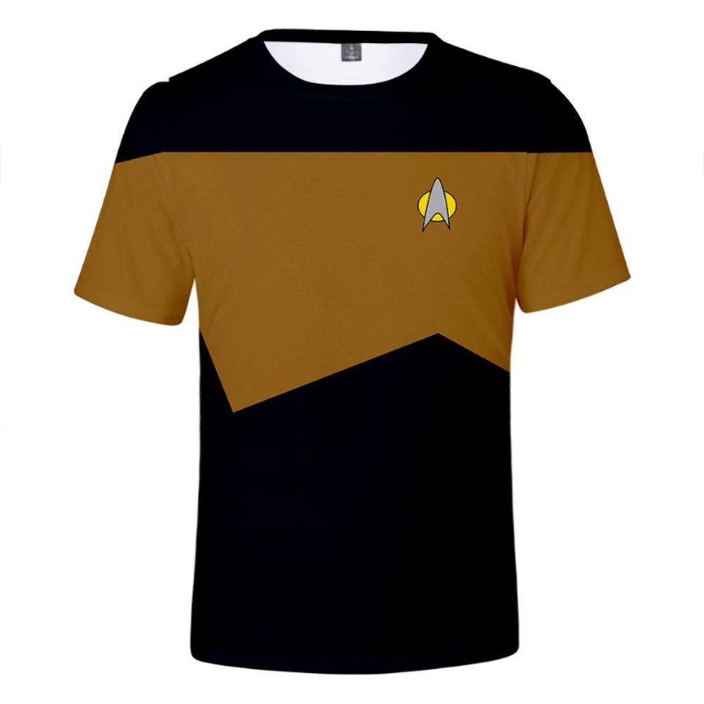T-shirt da uomo estiva girocollo con stampa 3D
