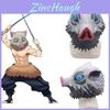 Stunning Demon Slayer Kimetsu No Yaiba Hashibira Inosuke Latex Mask For Cosplay Events