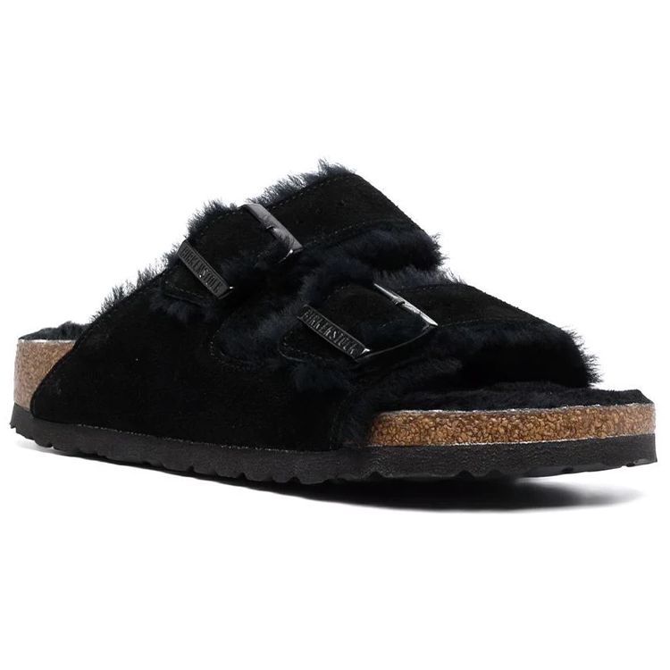 Birkenstock Arizona Suede Soft Sole Comfortable Fashion Sandals Men Sandals Black 0752663